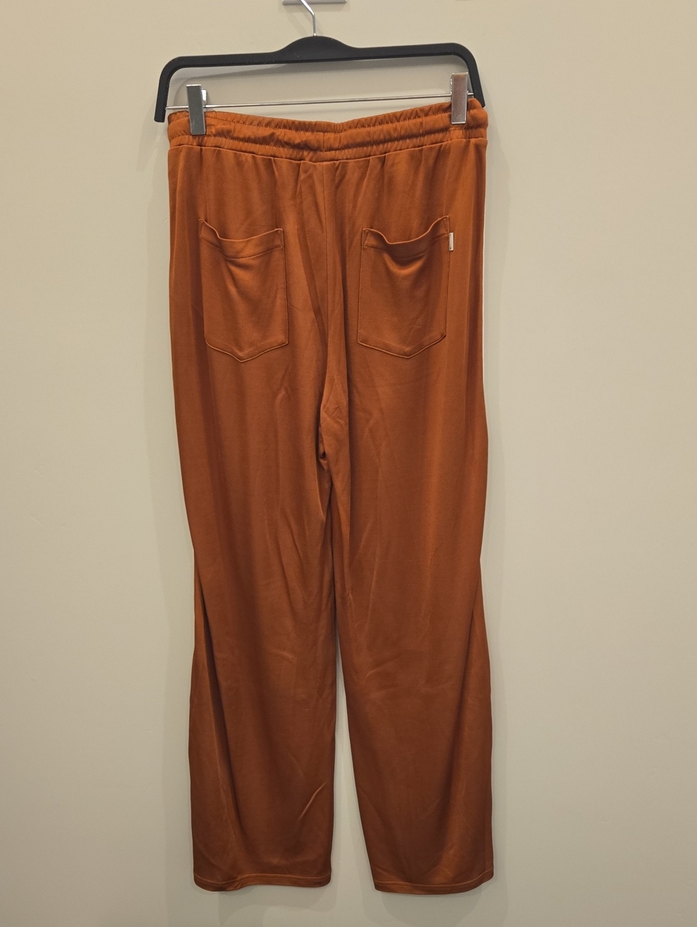 NWT Women's The Upside Rust Brown Joggers with White Side Stripes. Size Small. - Picture 2 of 6
